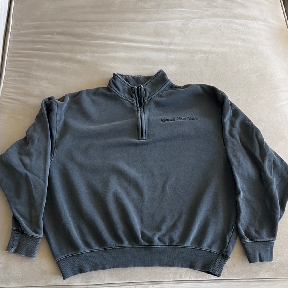 Awake NY Quarter Zip Black Sweater